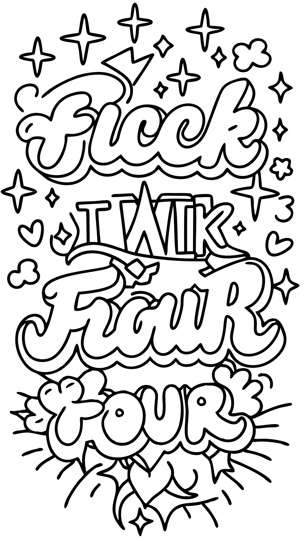 swear words coloring pages